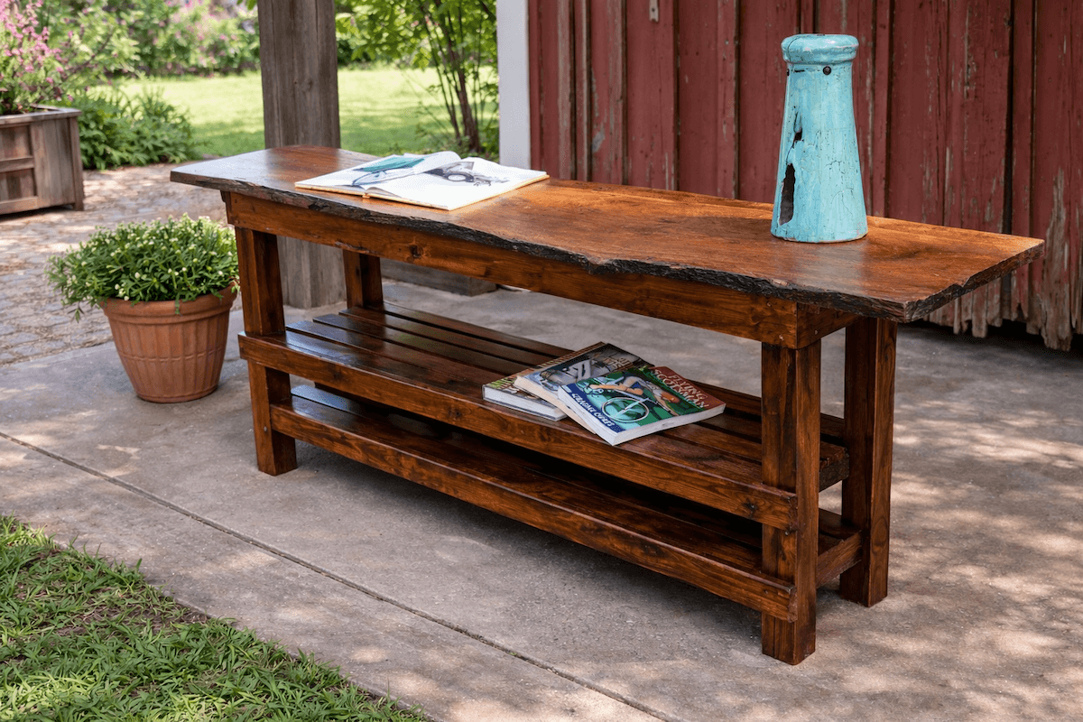 Side Table / 
$800 / 
Made from Oak Wood / 
55x16x33"