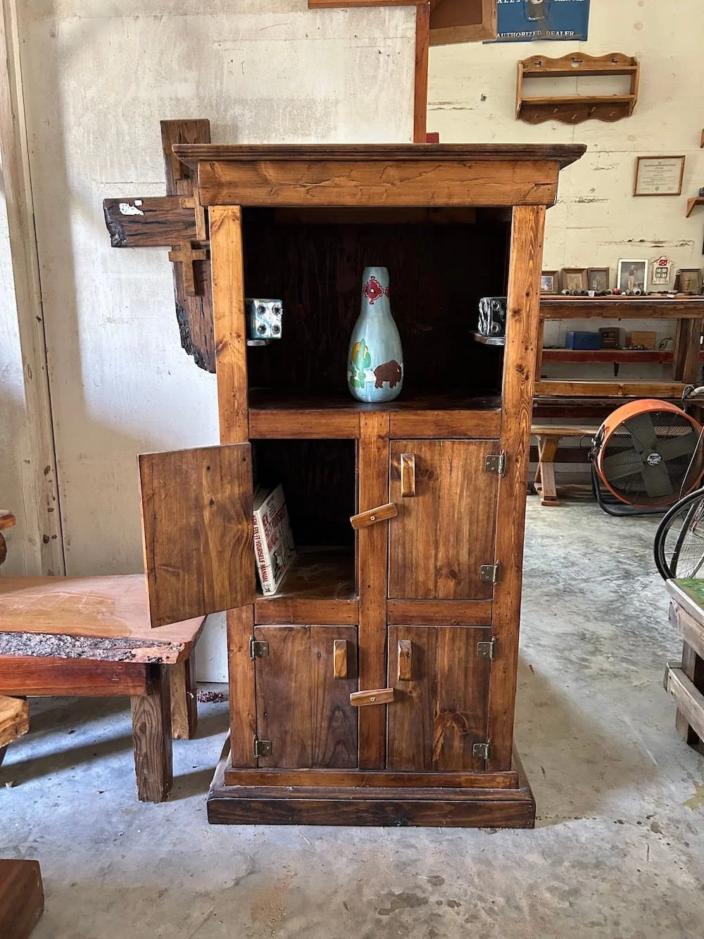 Small Cabinet / 
$250 / 
Made from Pine / 
65x28x15"