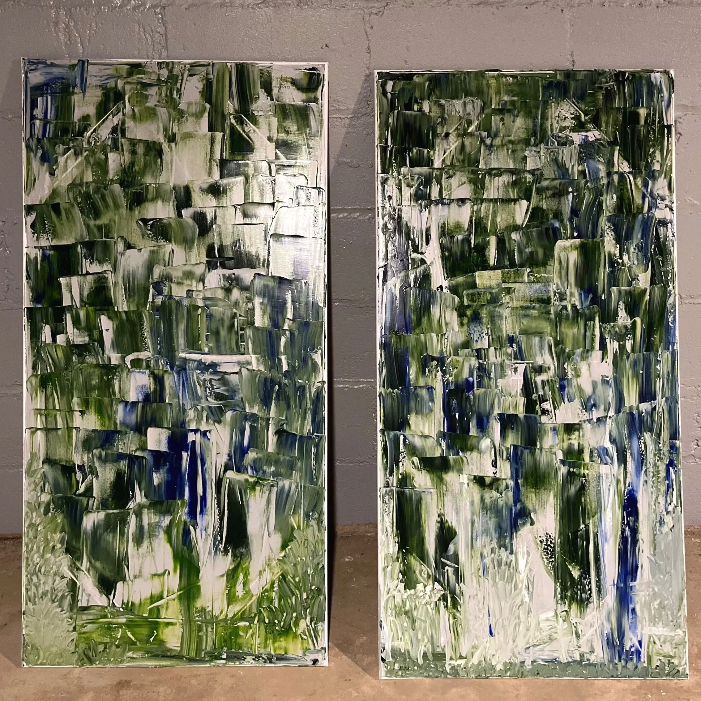 Twin Abstract Artworks - Oil Paint (2022)