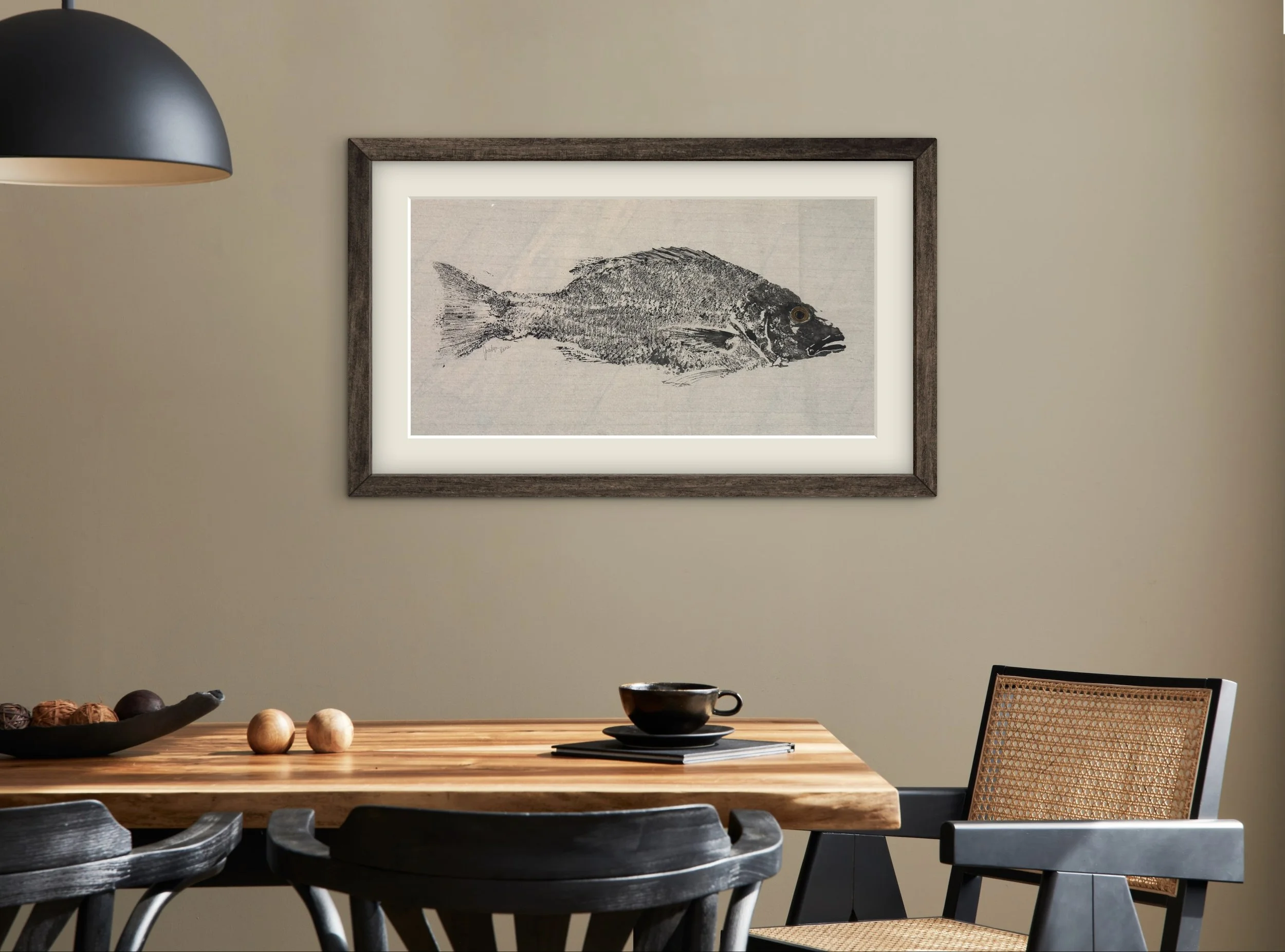 Snapper Original Gyotaku - Eye Enhancement Only