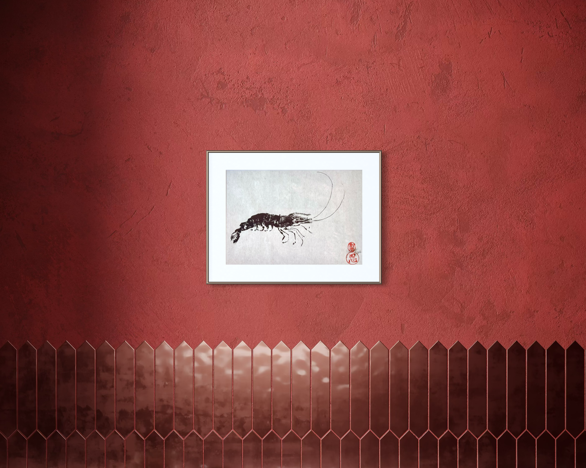 Ebi (Shrimp) Original Gyotaku