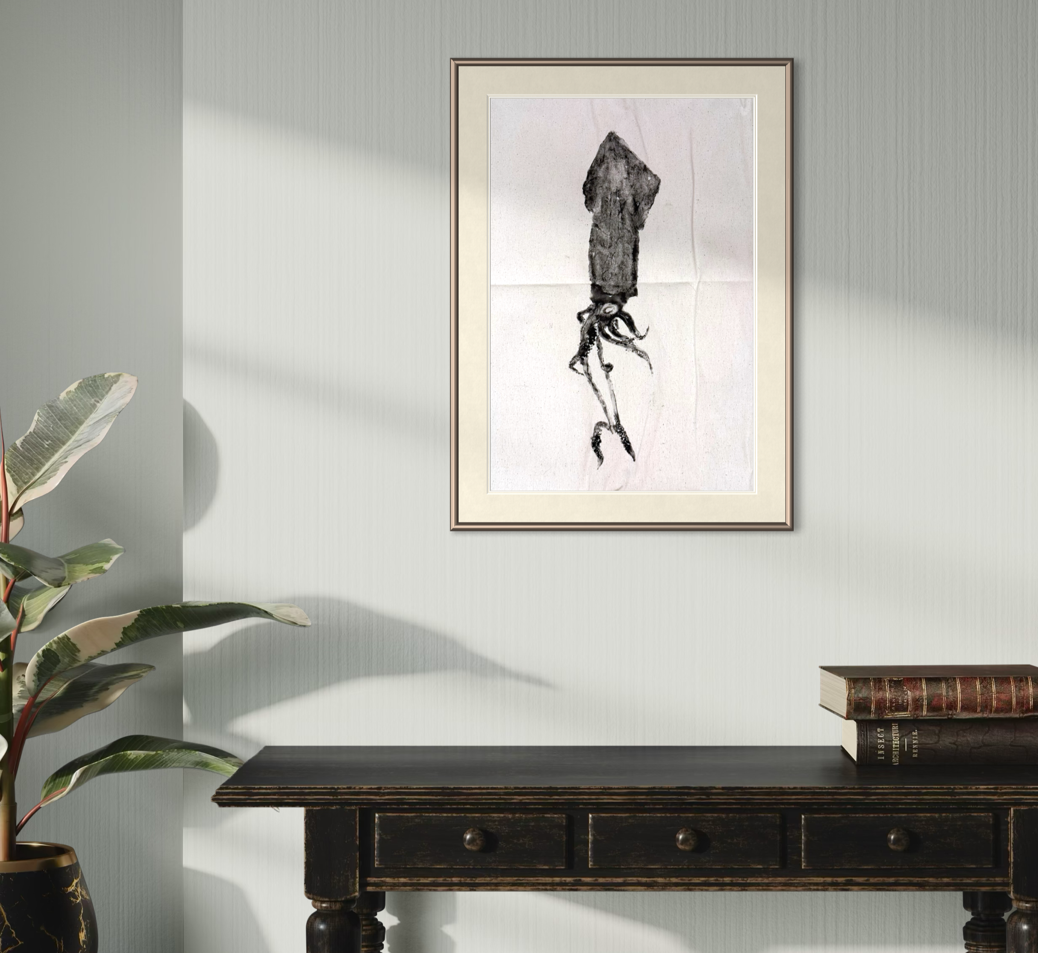 Squid Original Gyotaku