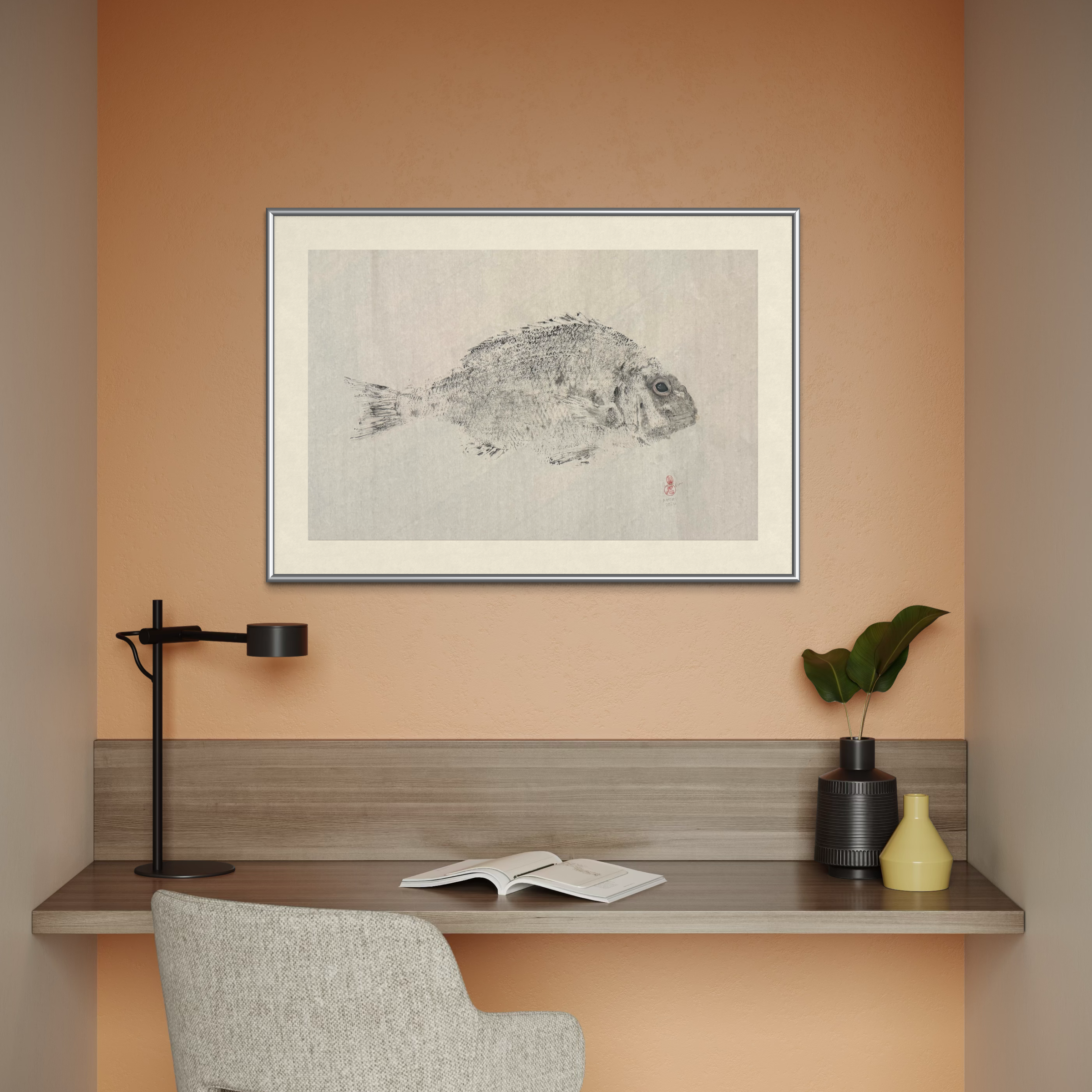 Madai (Japanese Red Sea Bream) Original Gyotaku