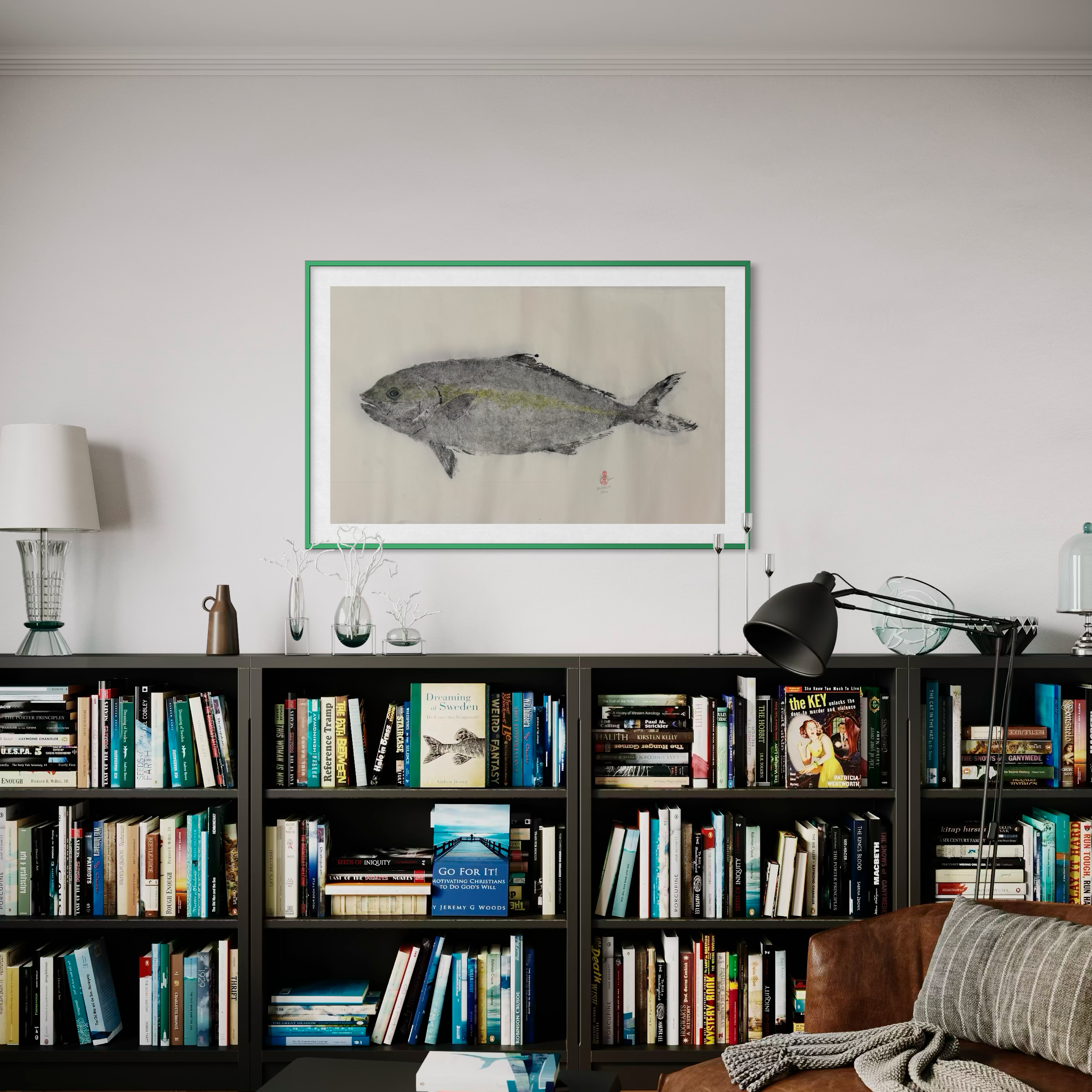 Kampachi (Amberjack) Tuna Original Gyotaku