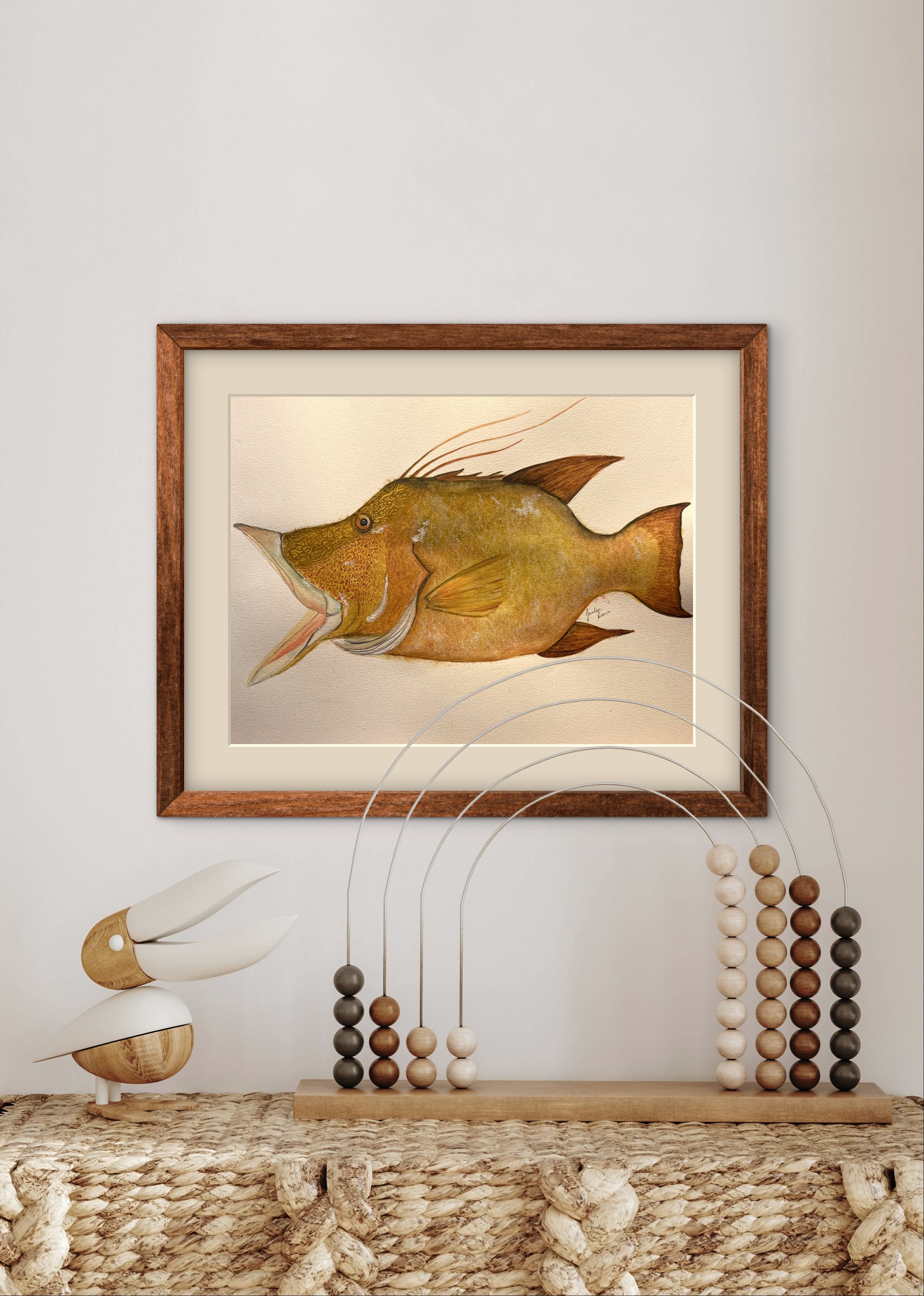 Original Watercolor Hogfish
