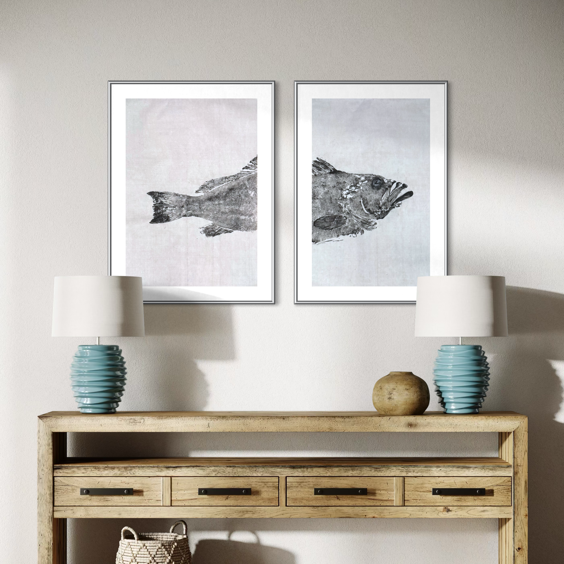 Red Grouper Original Gyotaku (2 pc)