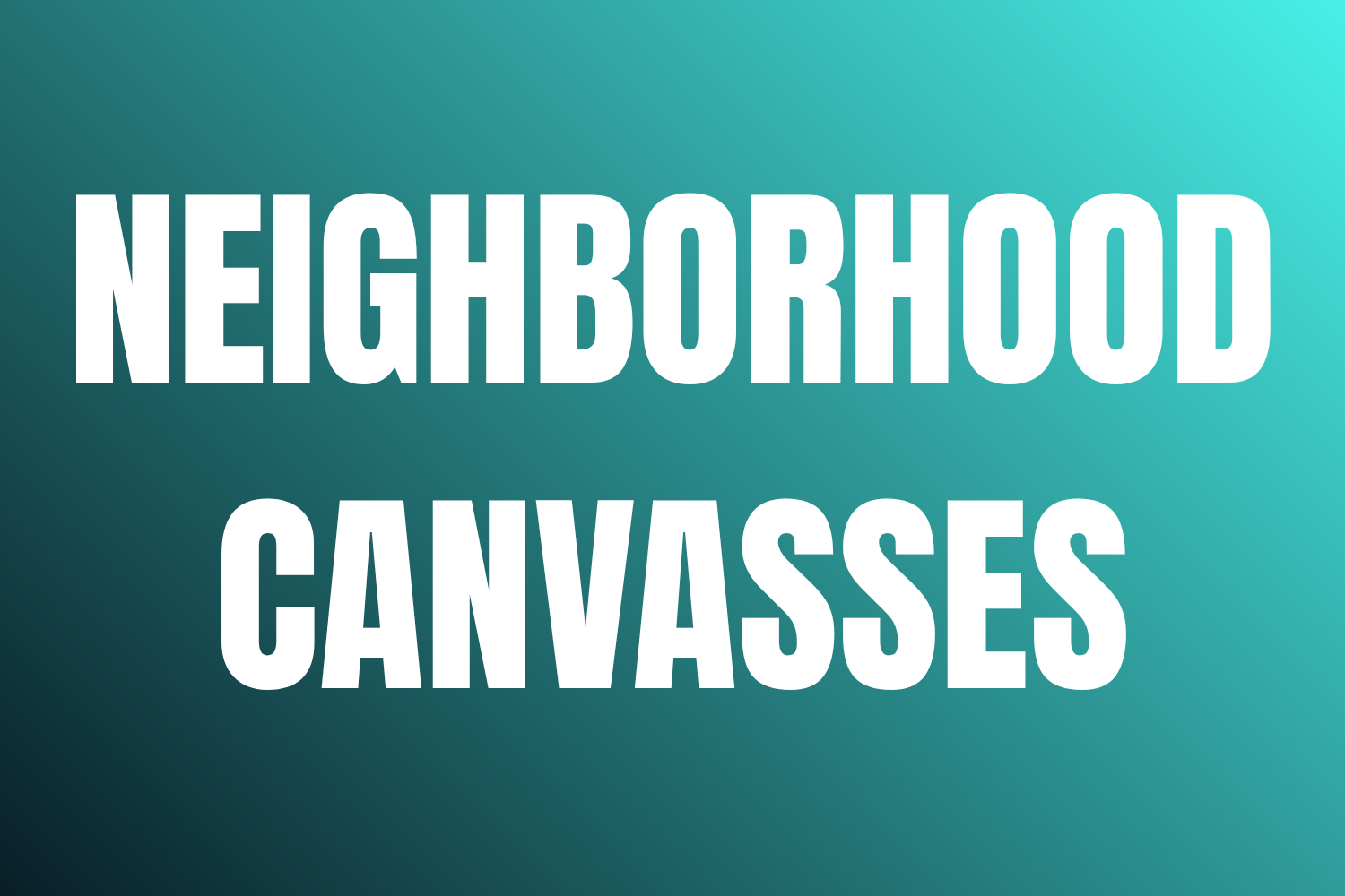 Join a Canvass: Tuesdays and Sundays