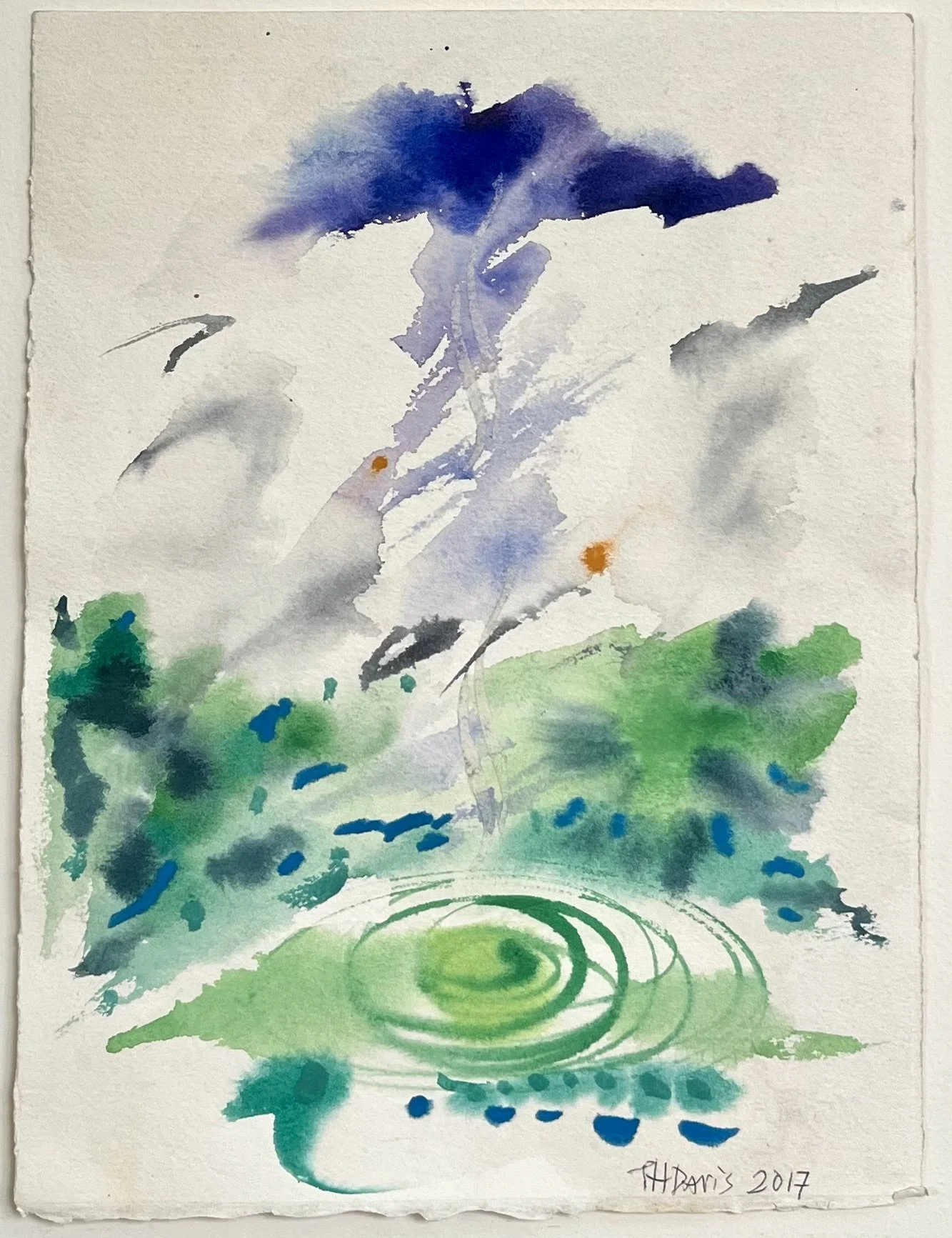 Early Release, 2017, watercolor and ink, 8.5 x 11"