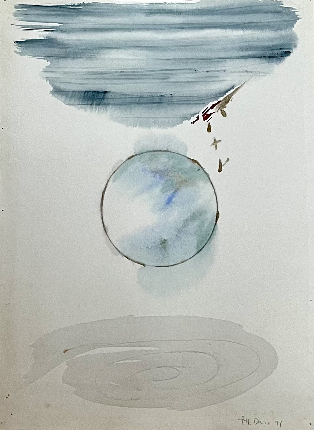 Forces Observed, 1994, watercolor, 11 x 15"