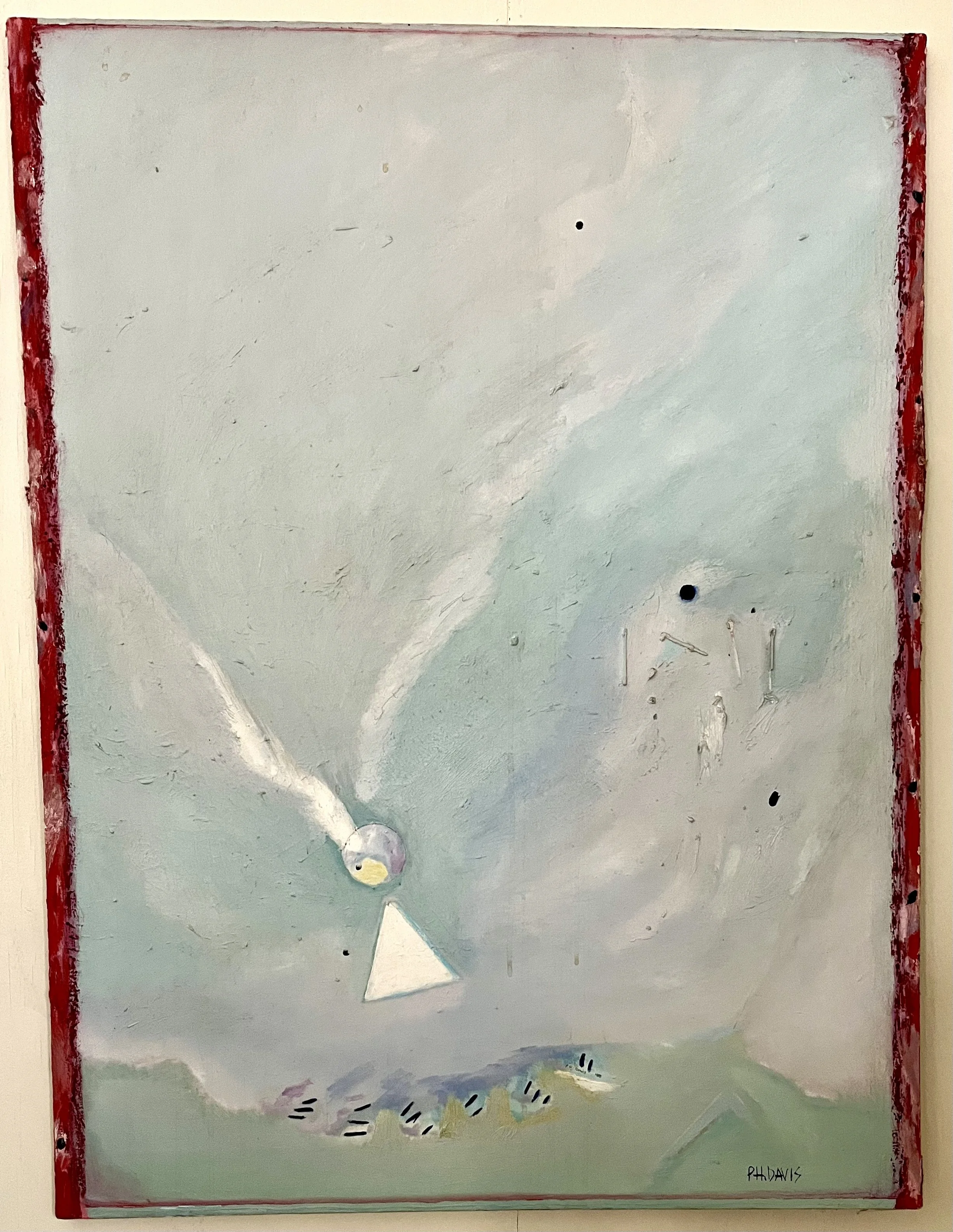 Entrance, 1988, oil and sticks on canvas, 30 x 40"