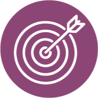 Geometric drawing of an outline square with sections divided by vertical, horizontal, and half circle lines.