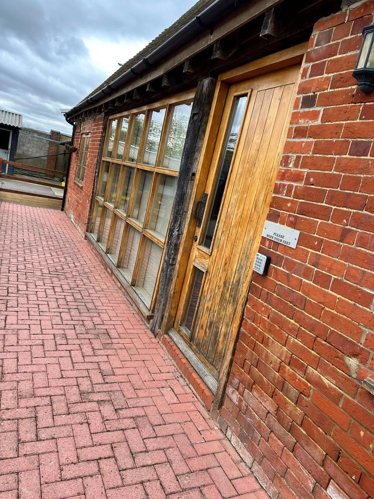Entrance to meditation studio at Swallowfield Equestrian Centre Berkshire