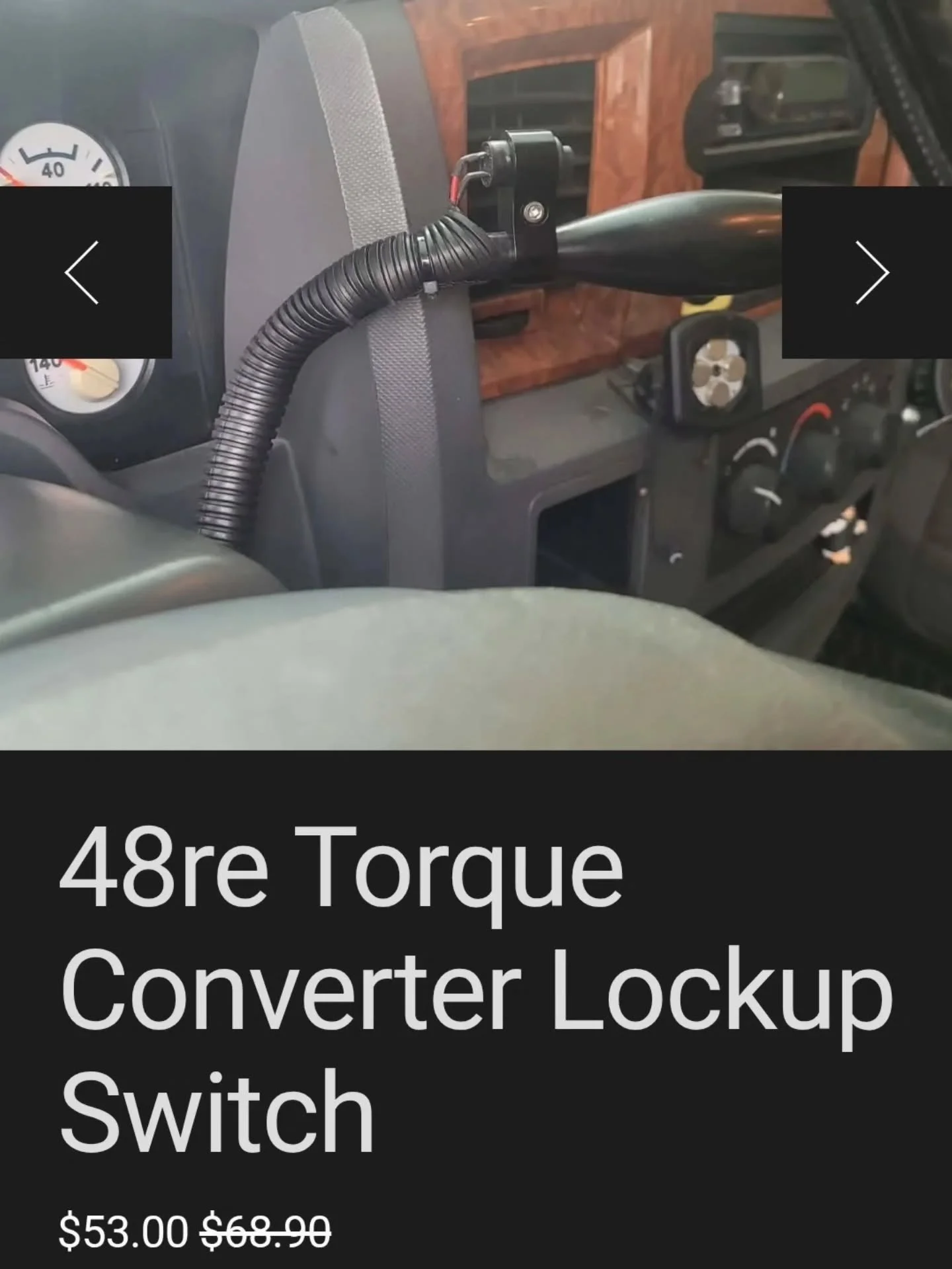8 are left at the discounted rate.

$50+ tax and shipping

After that, they go back up to $65(t+s)

48re lockup switch kits for any 03 to 07 Ram 2500/3500.

https://www.cpstevemiller.com/shop/p/48re-torque-converter-lockup-switch