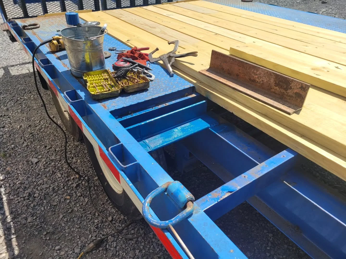 Adding 1 cross beam on both sides to support the boards.

Also got the tire support finished up. 

We have Thursday &amp; Friday open both days. 

cpstevemiller.com 
717-386-8977