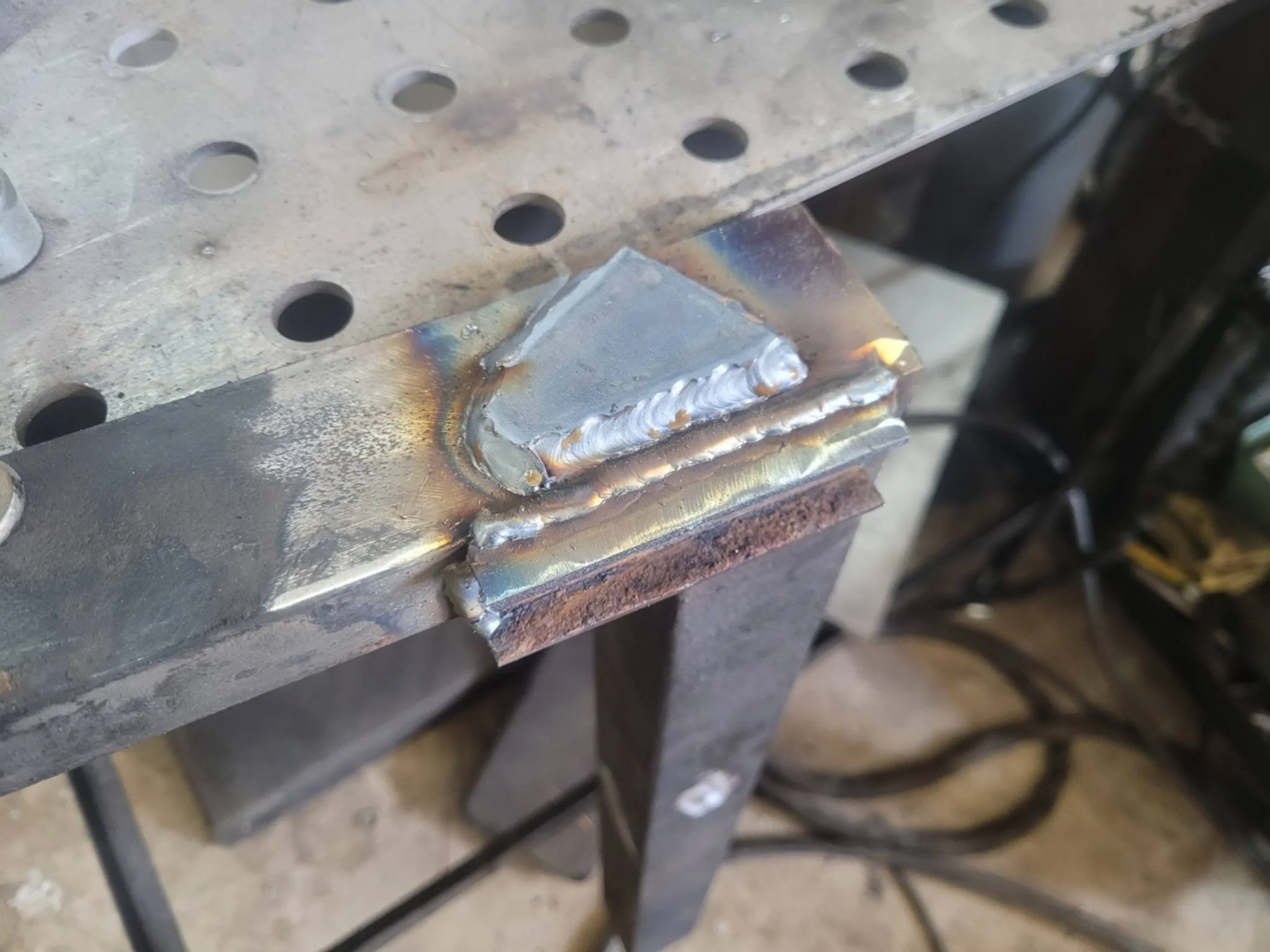 Gusseting the L iron so it won't break again