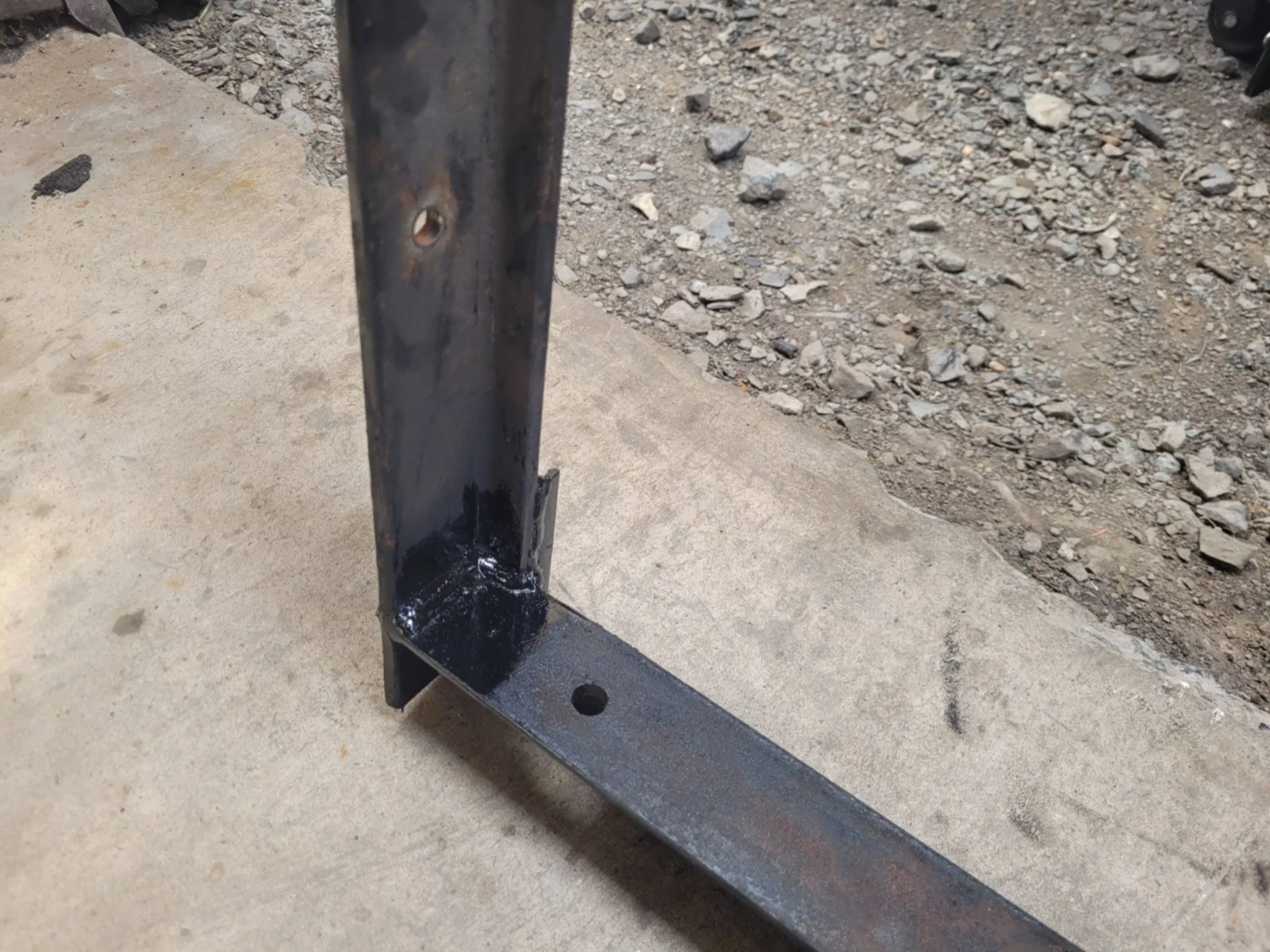 Gusseting the L iron so it won't break again
