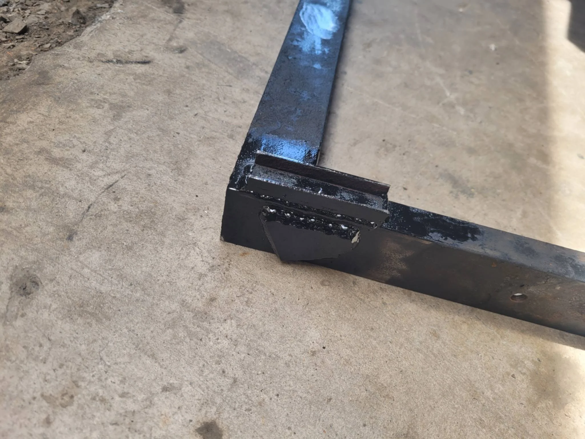 Gusseting the L iron so it won't break again
