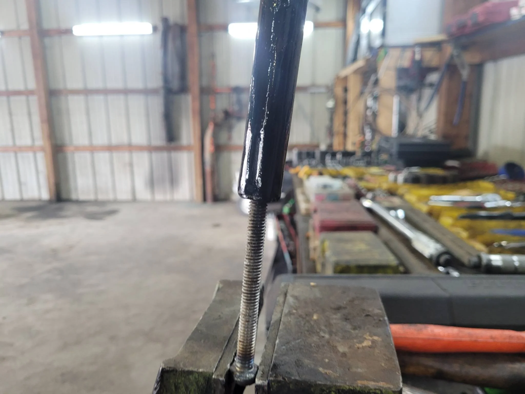 Making a custom threaded rod to replace the broken side.