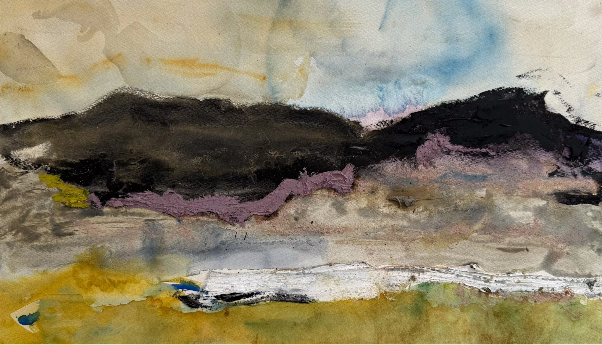 2025
Watercolor, oil pastel and soft pastel, 12 x 21 in