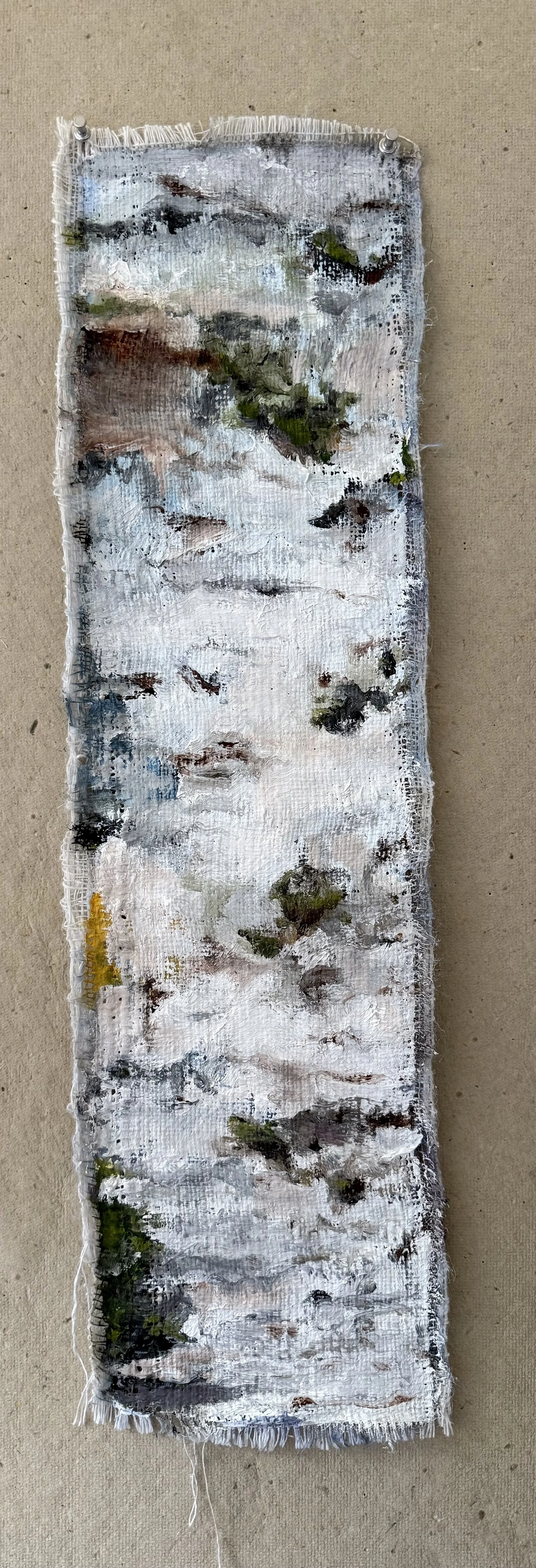 2026
Oil paint on unstretched handwoven linen, 29 x 8 in