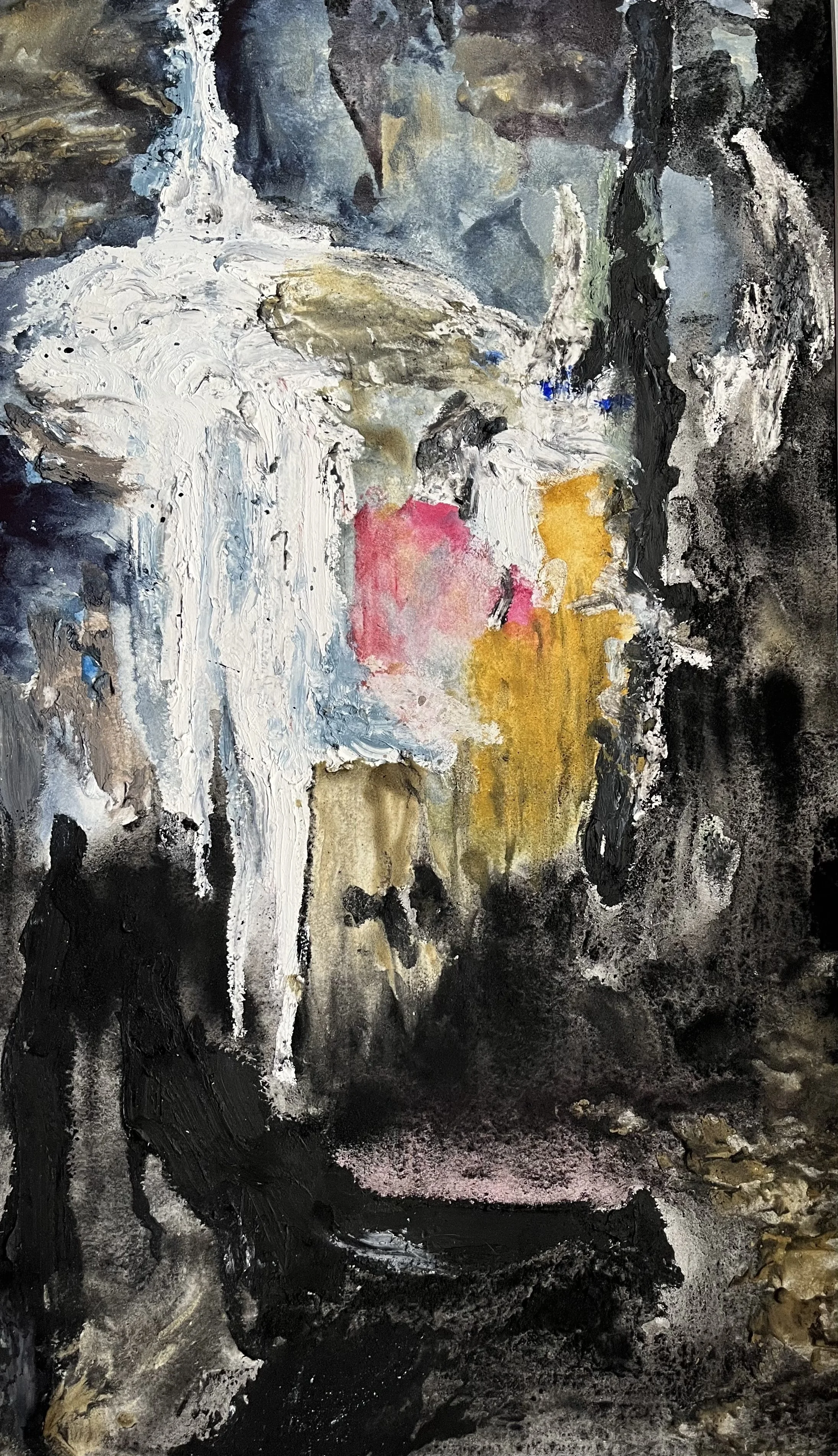 2024
Watercolor and oil pastel, 25 1/2 x 16 in