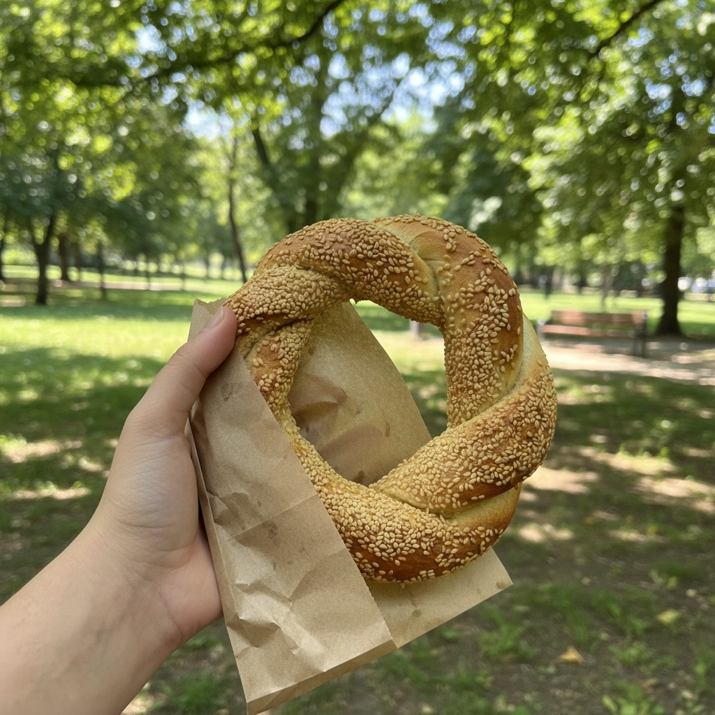 Turkish Simit ( sesame bread ring )