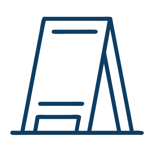 a-frame placement program for signs