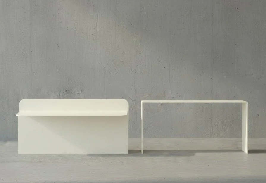 Metal Cream Console Tables