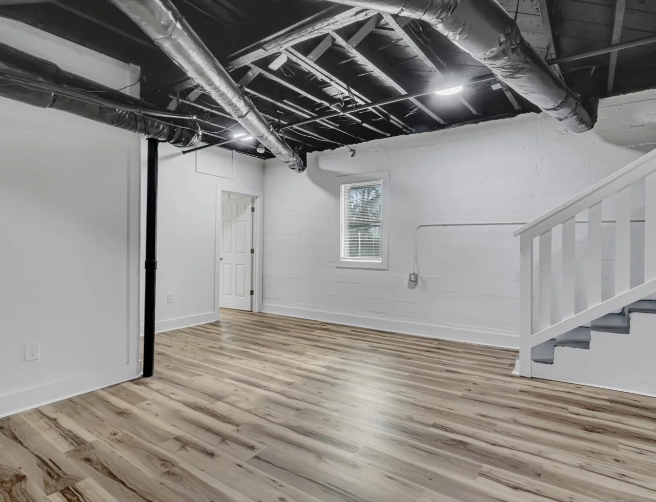 basement photo of completed rehab