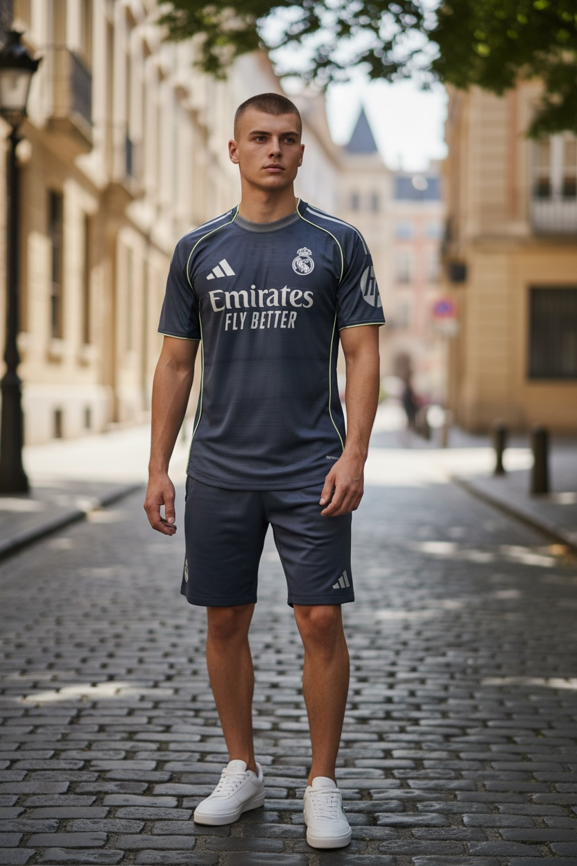 ⚪👑 Real Madrid 2026 Jersey – 2026 Season (Black)