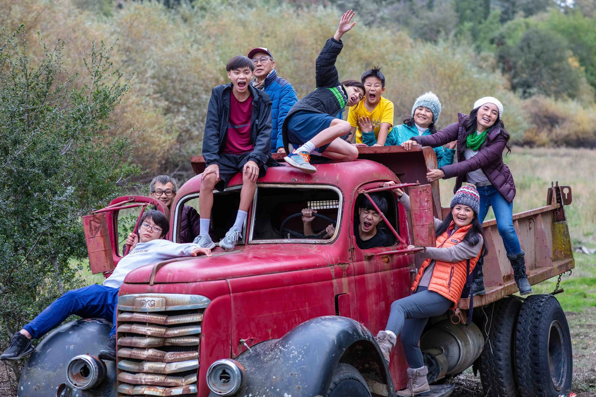 Radonich Farm Santa Cruz Mountains Family on Tractor