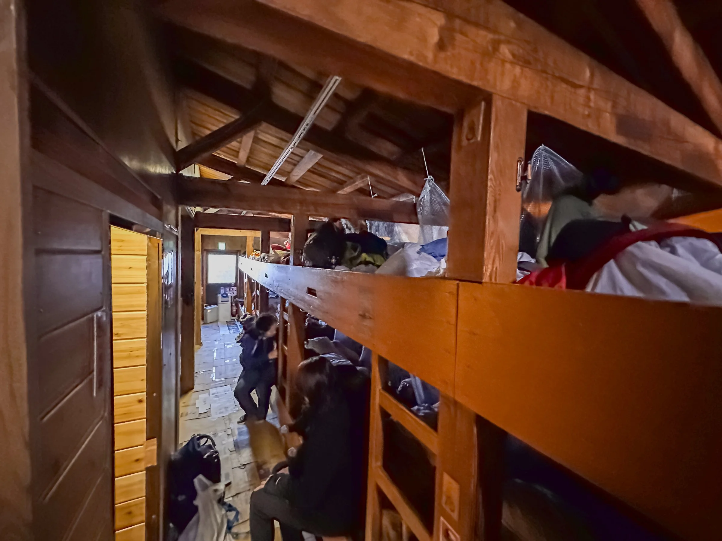 Mt Fuji mountain hut bunk dormitory overnight climb Japan