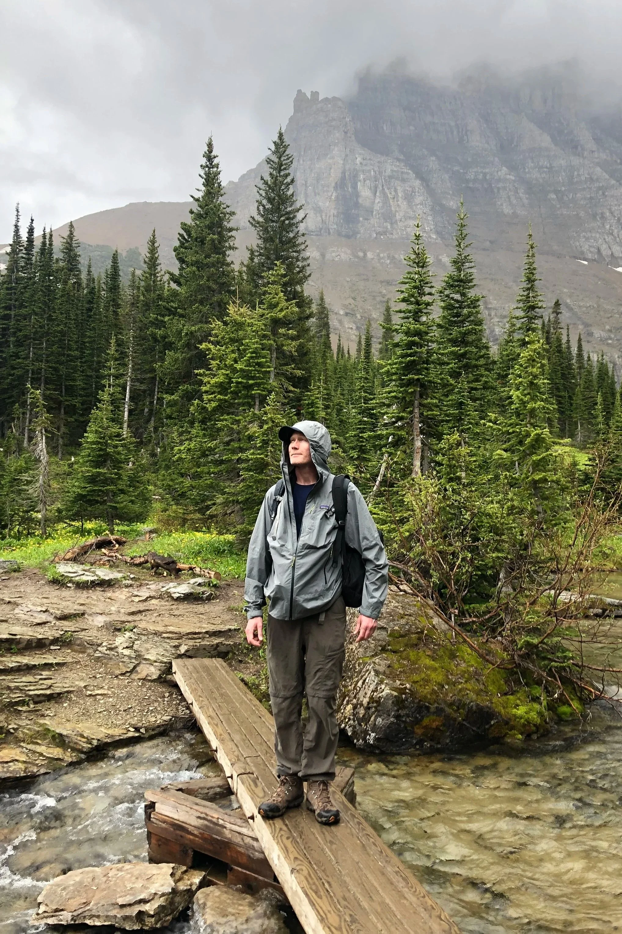 Glacier National Park Iceberg Lake - Picture of photographer Matthew Duncan looking very happy in outdoors