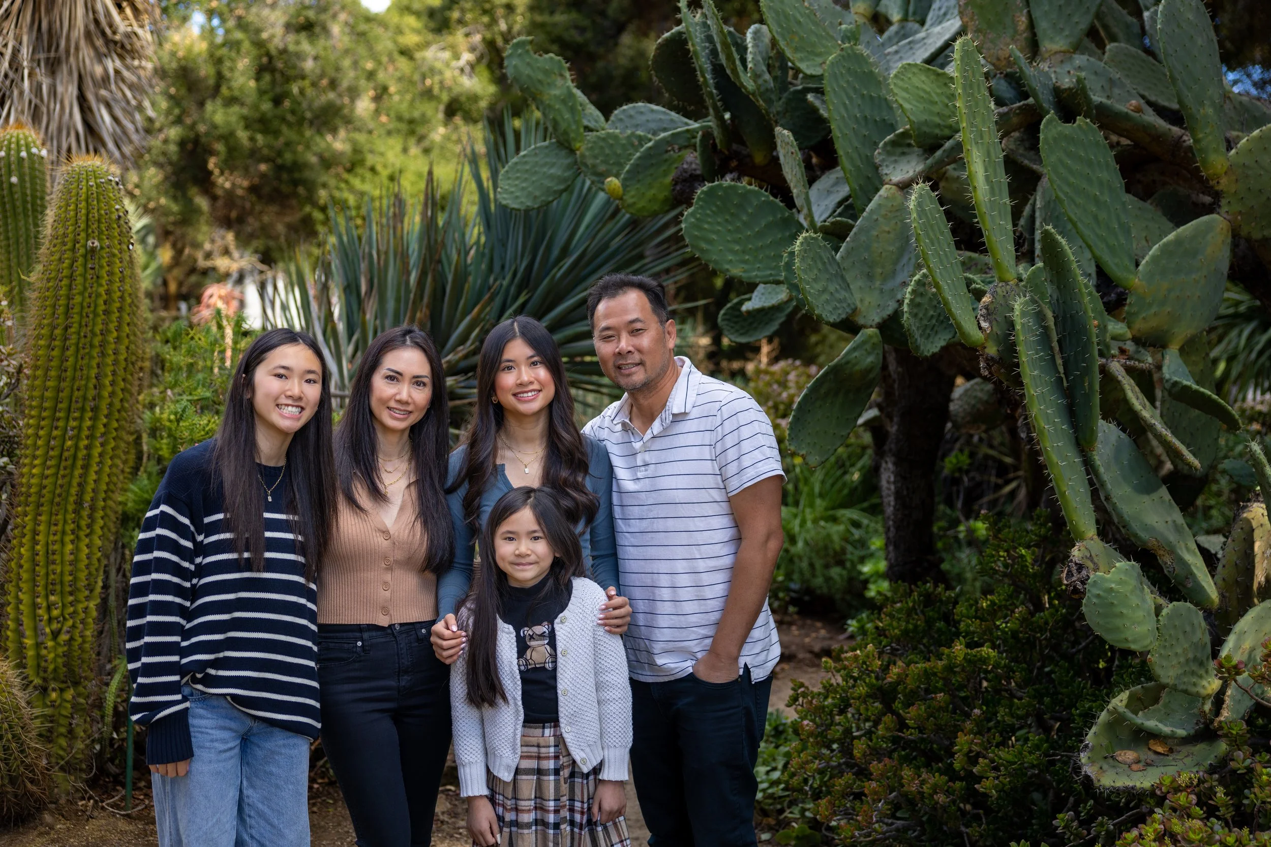 Personal lifestyle photography session at Stanford Cactus and Succulent Garden, Palo Alto