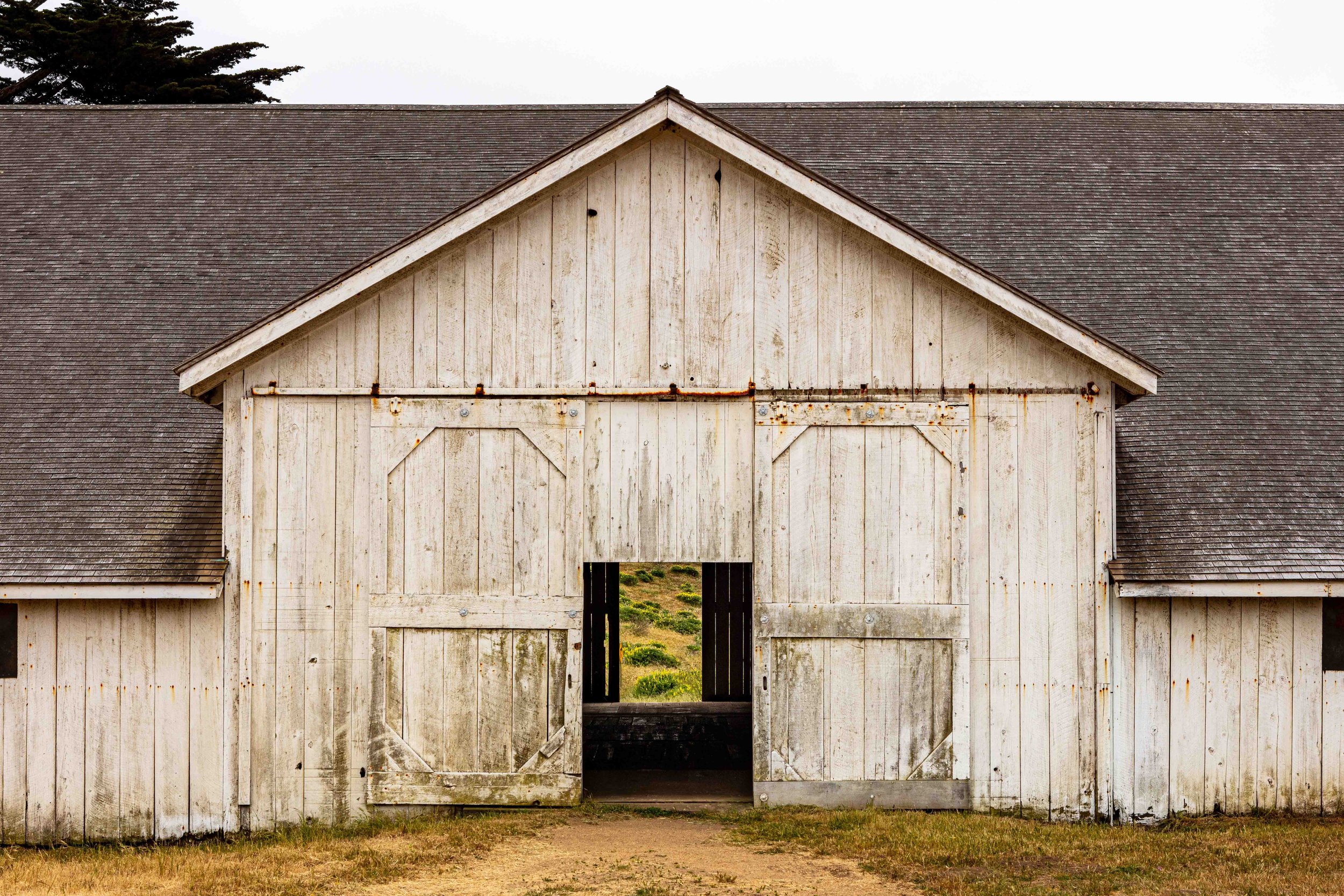 Pierce Point Ranch historic barn Tomales Point Trail trailhead Point Reyes National Seashore Marin County California
