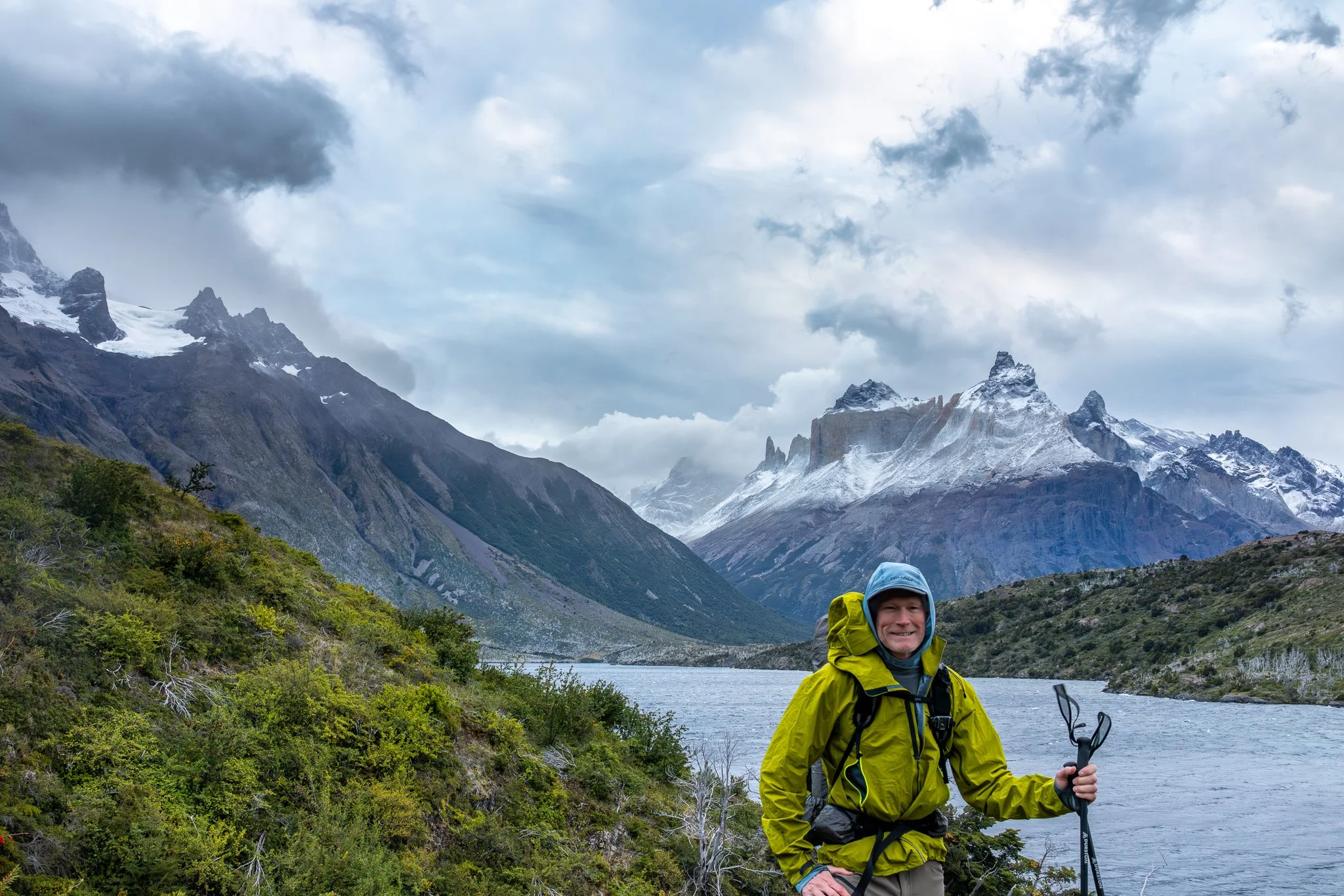 Photographer Matthew Duncan with Paine Mastiff in background