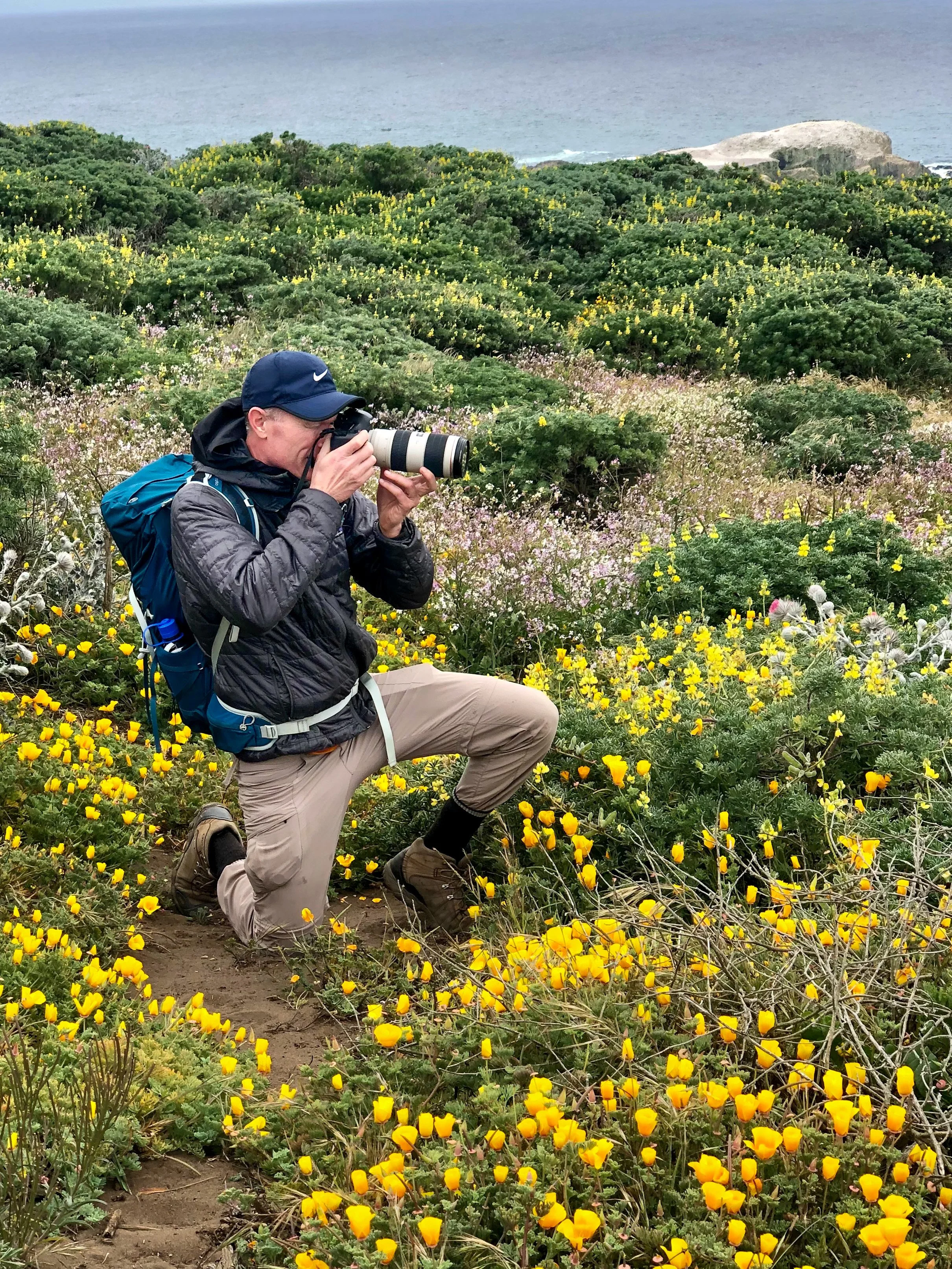 Matthew Duncan Photographer taking photo in Pt Reyes
