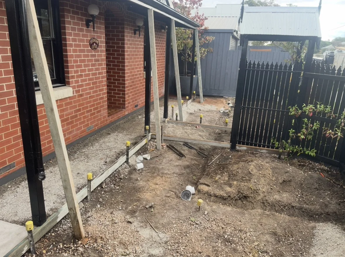 Concrete underpave prep work
