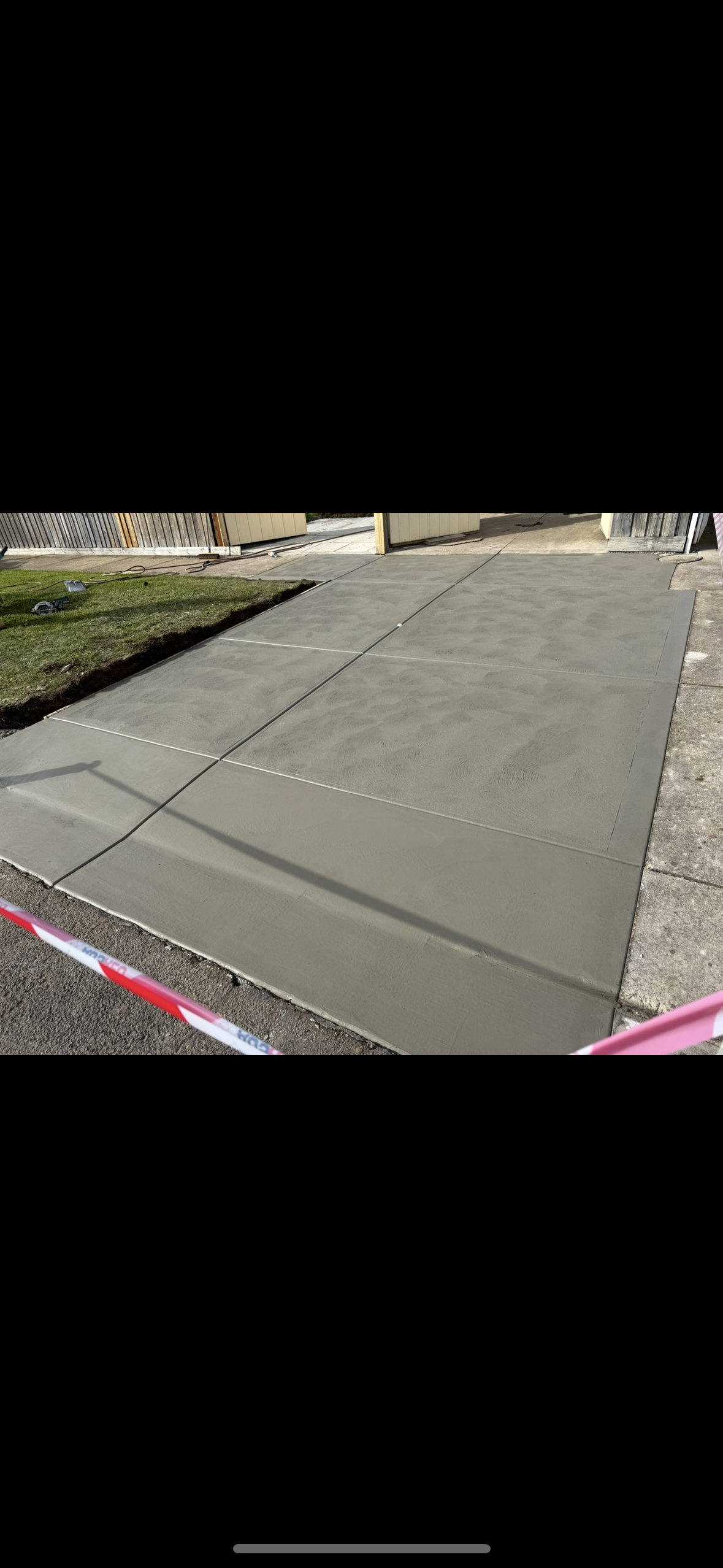 Plain concrete council crossover