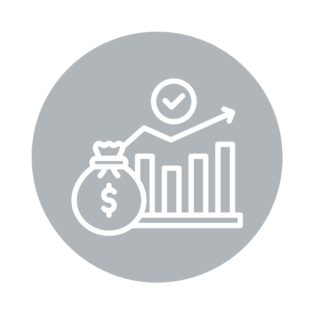 Illustration of a checklist labeled "Plan" with a money bag showing a dollar sign on a green background.