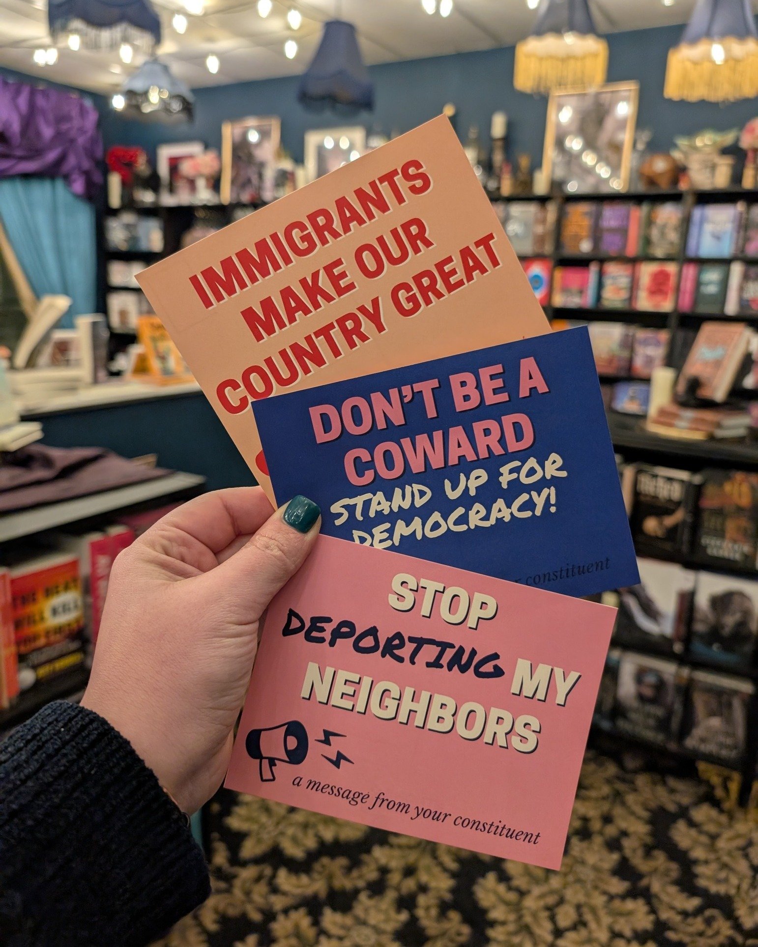 Open 11am-6pm,  Friday Jan. 30

All day Friday, January 30, I&rsquo;ll have pre-written postcards in the shop for anyone who wants to write to their representatives in support of strike day issues. Postcards are $1 each to cover materials, and you ca