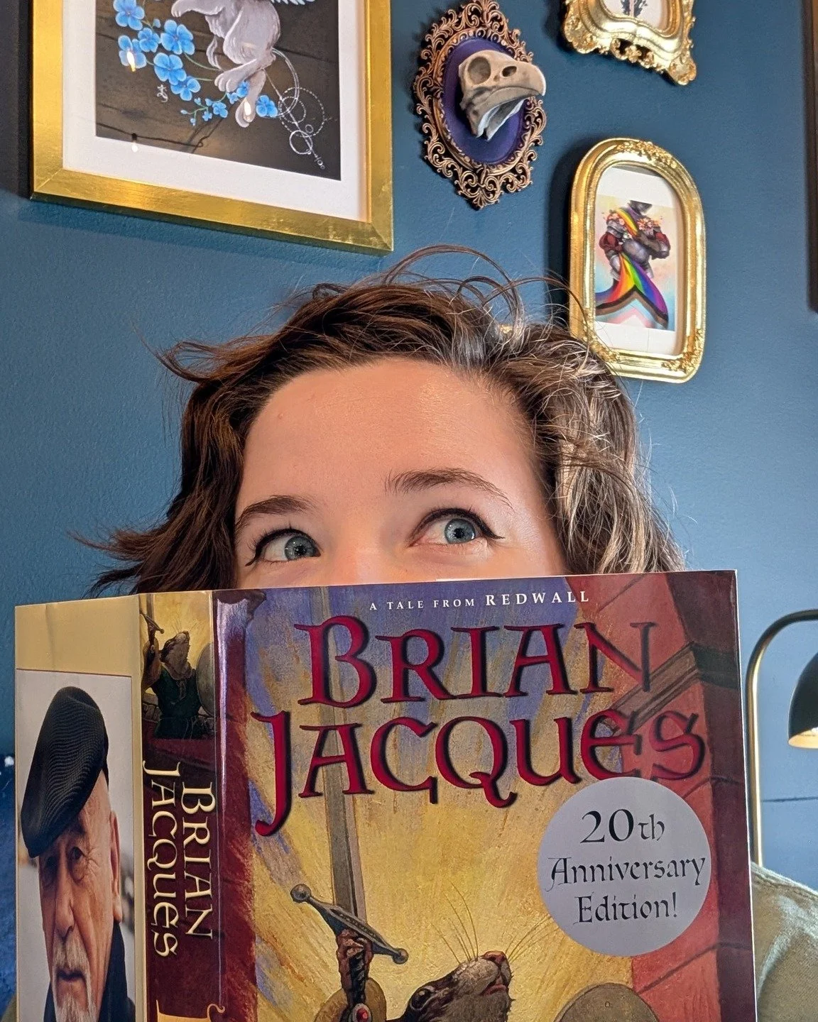 Cozy Story Hour meets again this Tuesday evening! We're reading Brian Jacques's Redwall chapter by chapter, and we're at a genuinely exciting part of the story. New faces are always welcome, no need to have been from the beginning. Come settle in!
.
