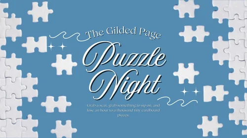 Puzzle Night in the game rooms at The Gilded Page