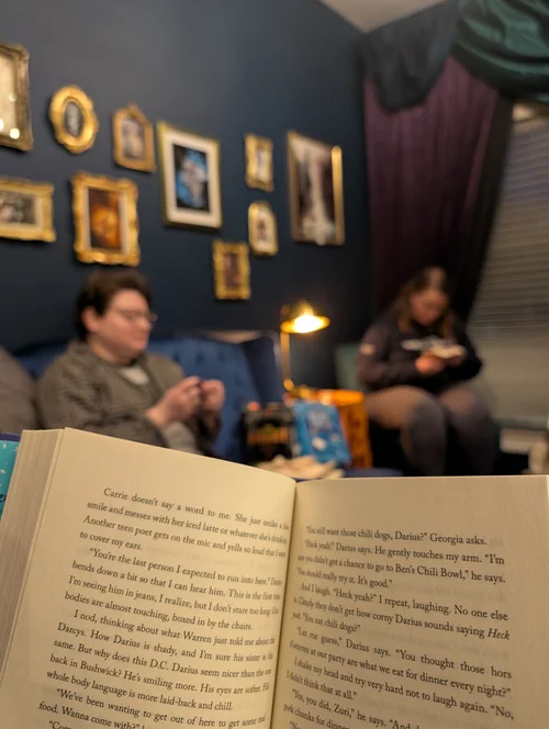 Readers at The Gilded Page, an independent bookstore in Kansas City's Northland