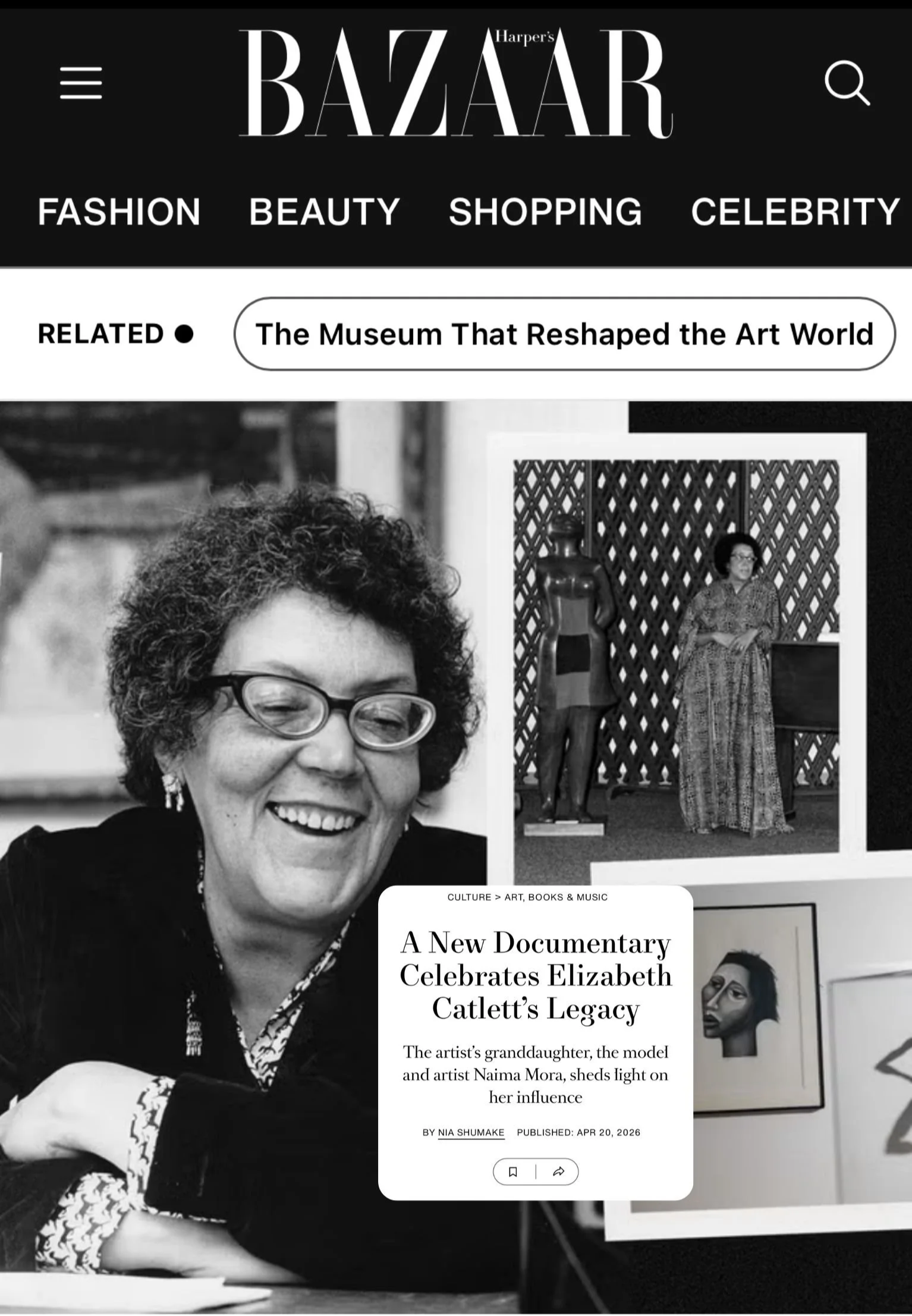 Cover Image for Catlett Documentary for Harper's Bazaar Story