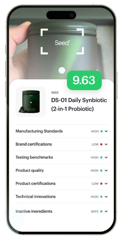 Image of the SuppCo App showing a product and TrustScore