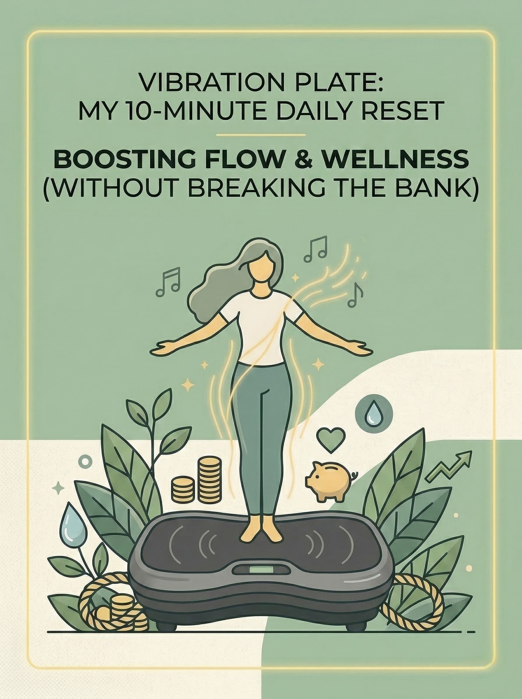 Graphic of Women Standing on Vibration Plate with 10 Minutes Daily Reset Note
