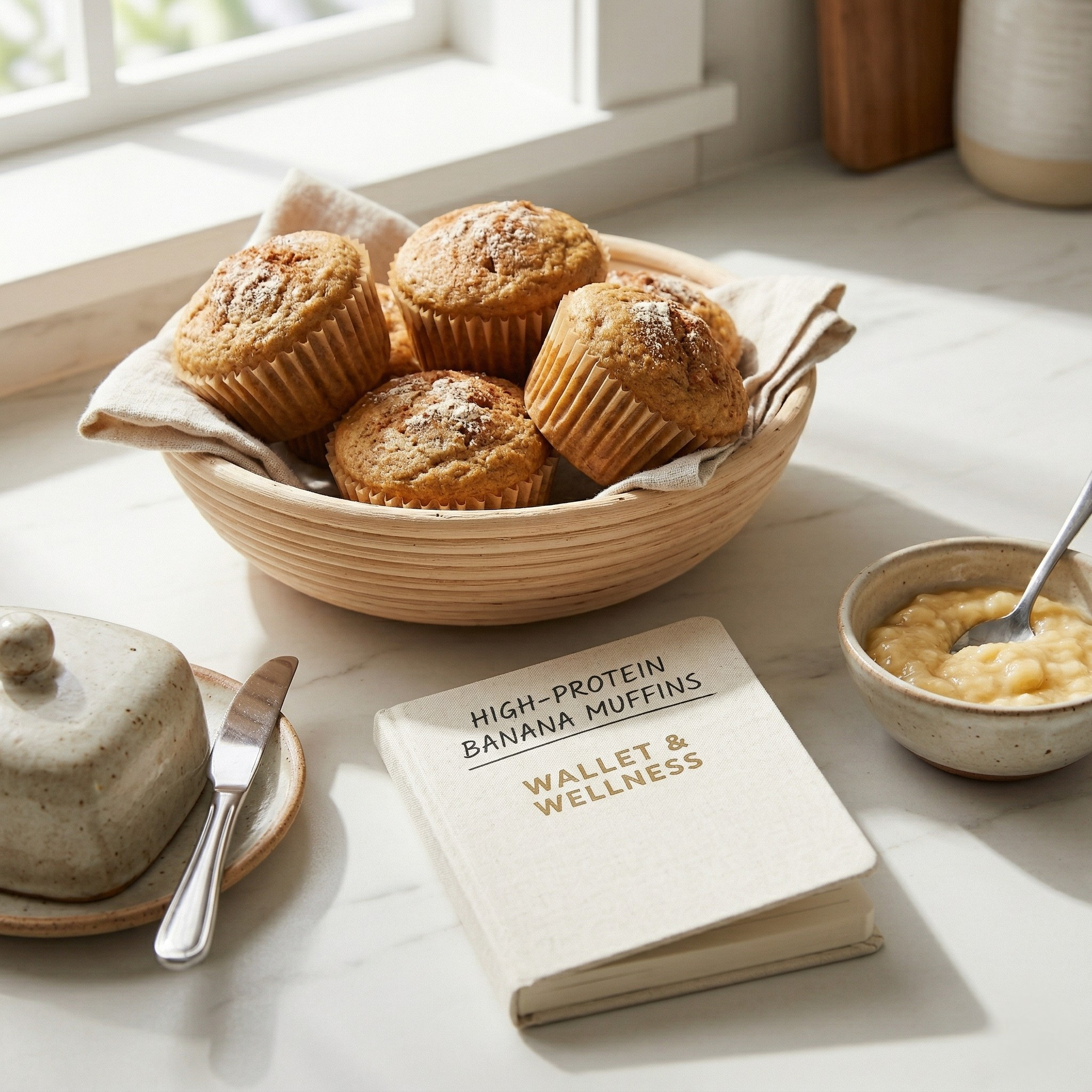 High Protein Banana Muffins