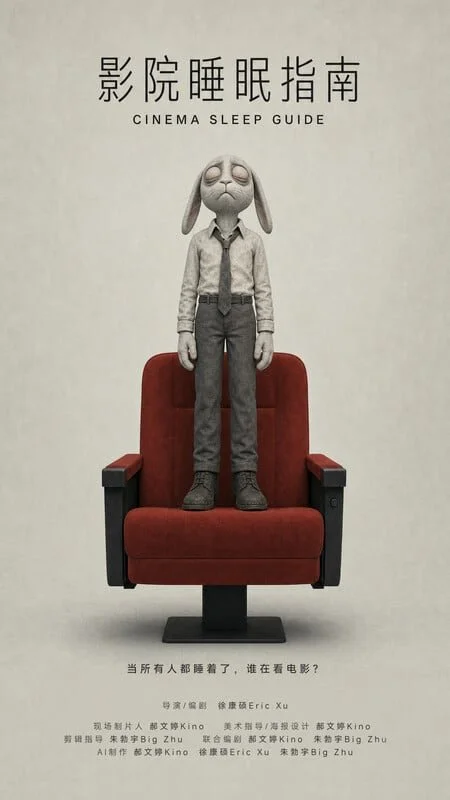 Trailer for Cinema Sleep Guide by Eric Xu

In the near future, as AI accelerates at breakneck speed, humanity is drowning in an endless torrent of information. Overloaded and overstimulated, the world is hit by a global insomnia epidemic.
In a world 