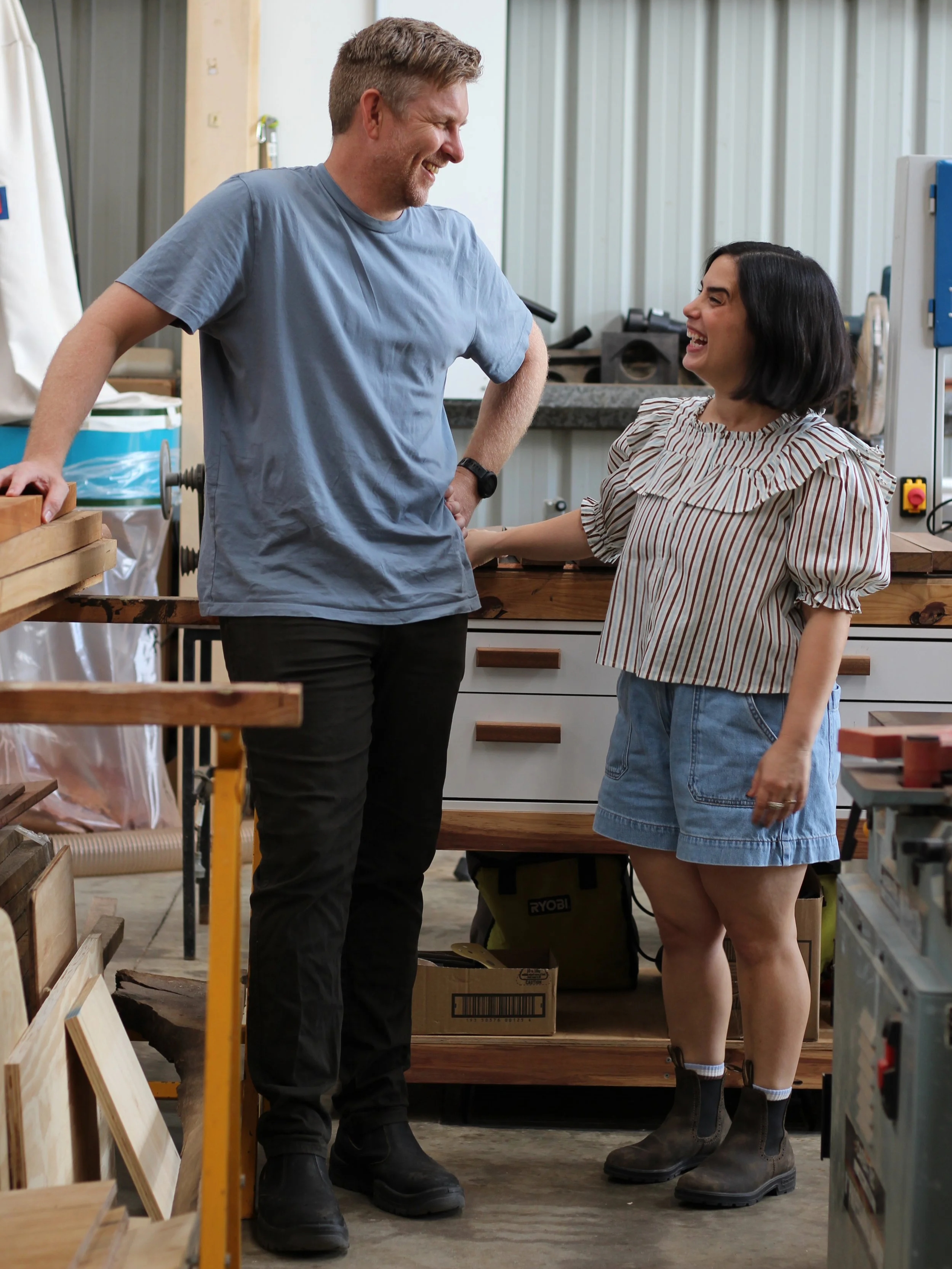 Meet the duo crafting with timber and textiles in their Cooloola workshop